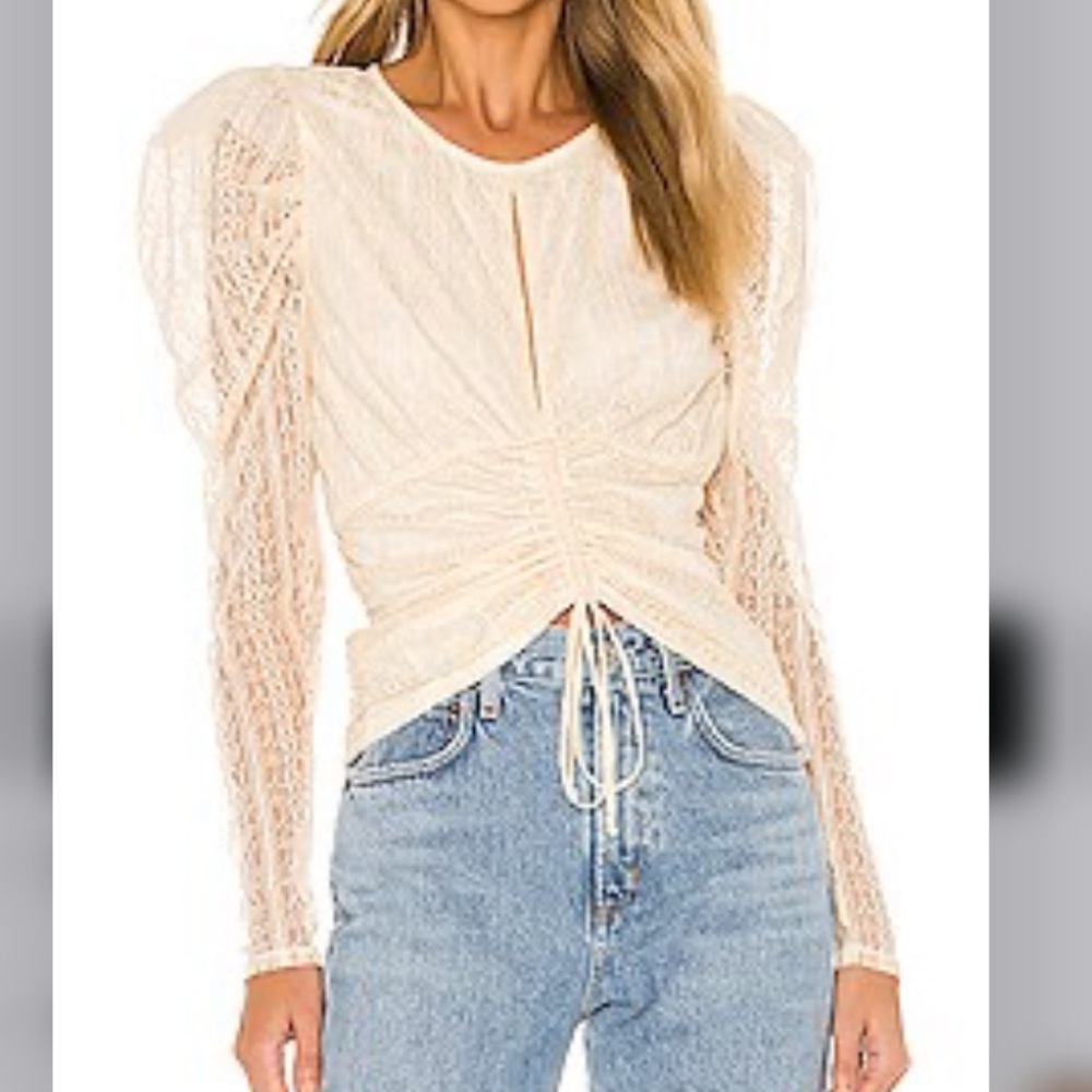 House of Harlow Long Sleeve Lace Henrik Top